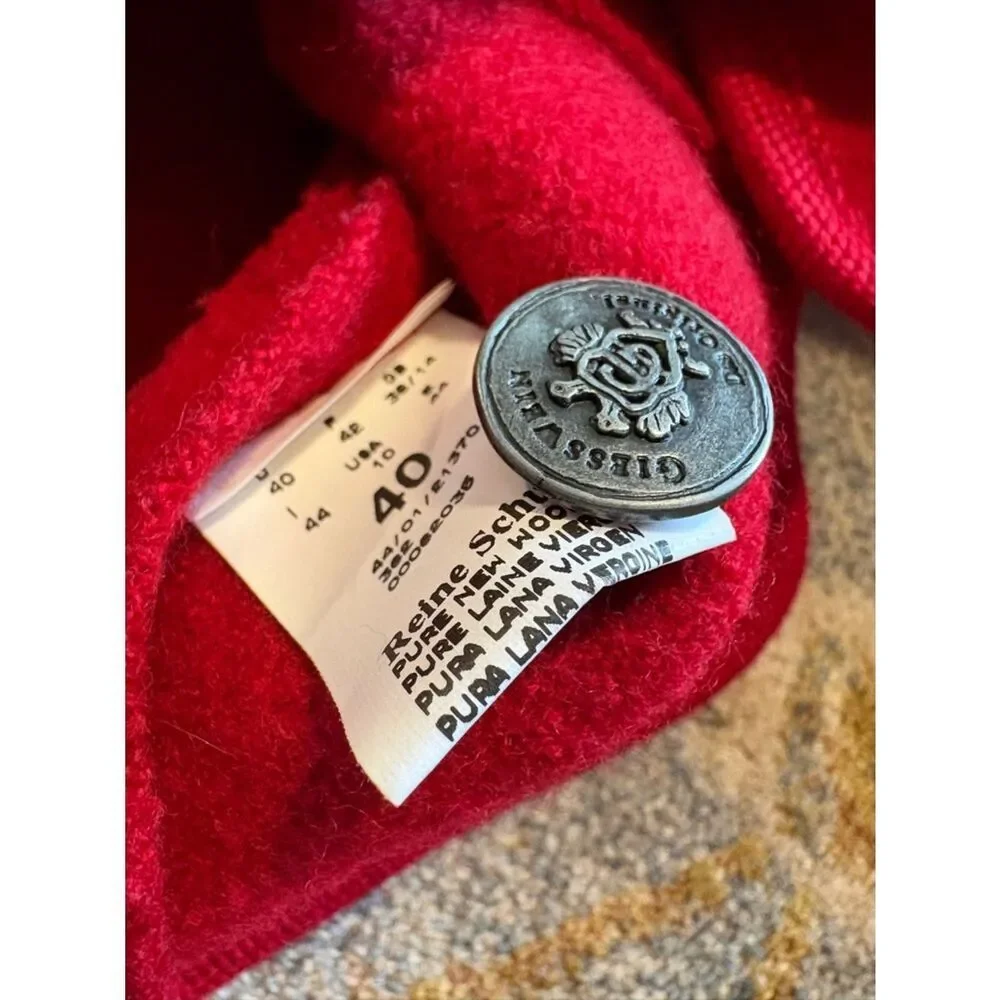 Giesswein Boiled Wool Jacket Cardigan Sweater Blazer US 10